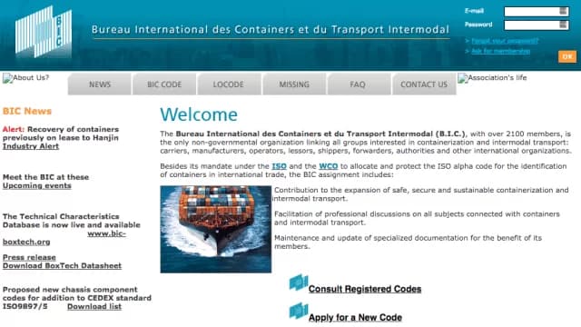 BIC old website design